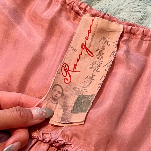 Vintage Y2K Silk Rangoon Skirt with Gold Details - Picture 10 of 11